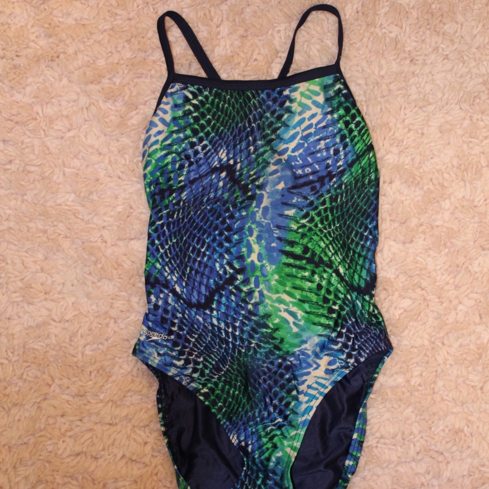 Blueish Green speedo one-piece